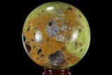 Polished Green Opal Sphere - Madagascar #95875-1